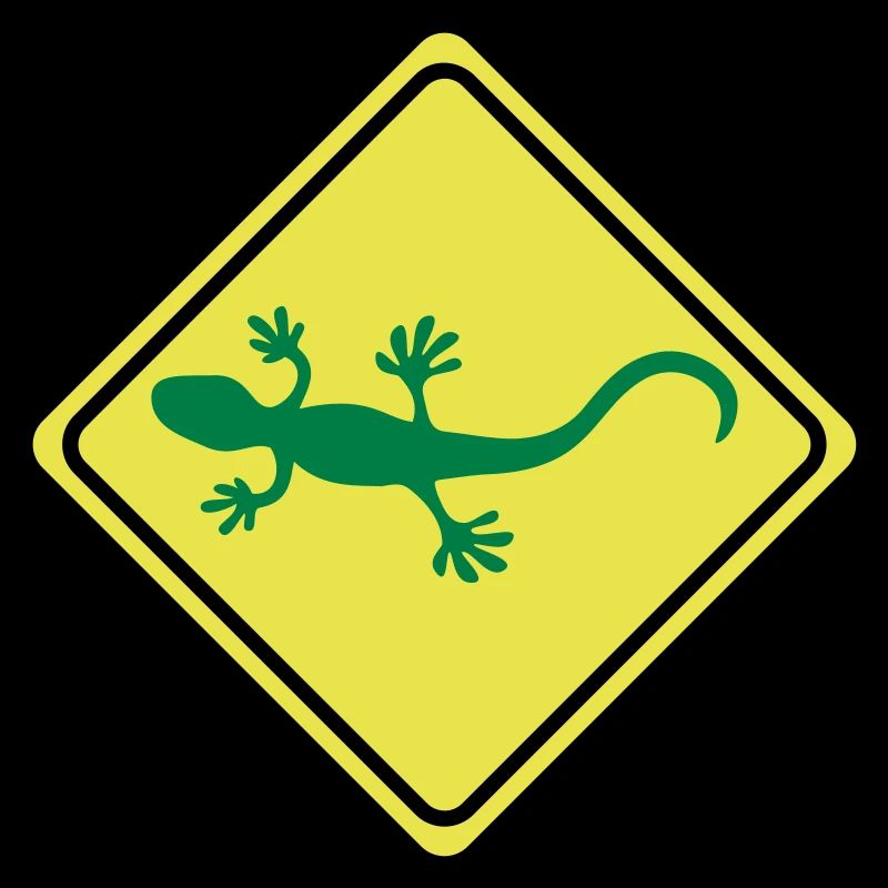 warnung echse 3 farb vektor