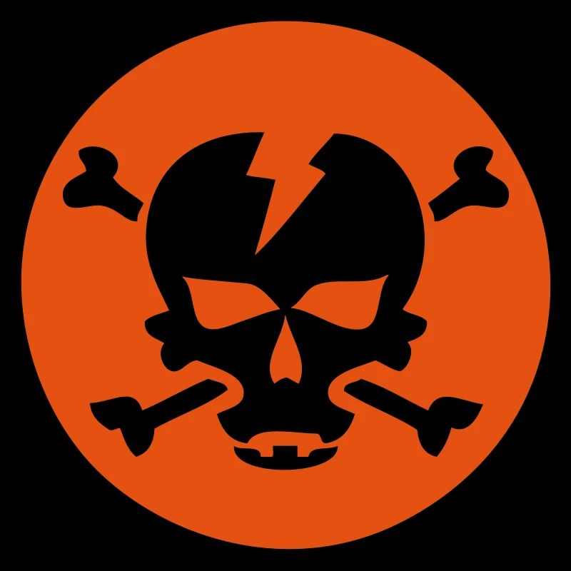 skull icon bone circle