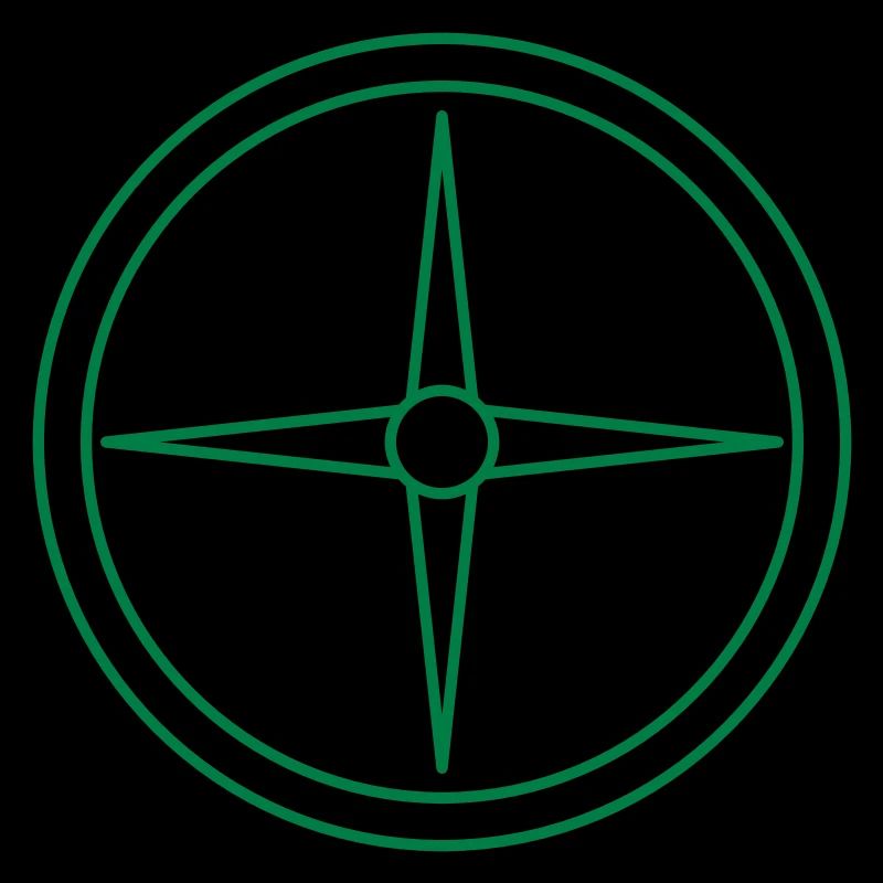Compass rose with points