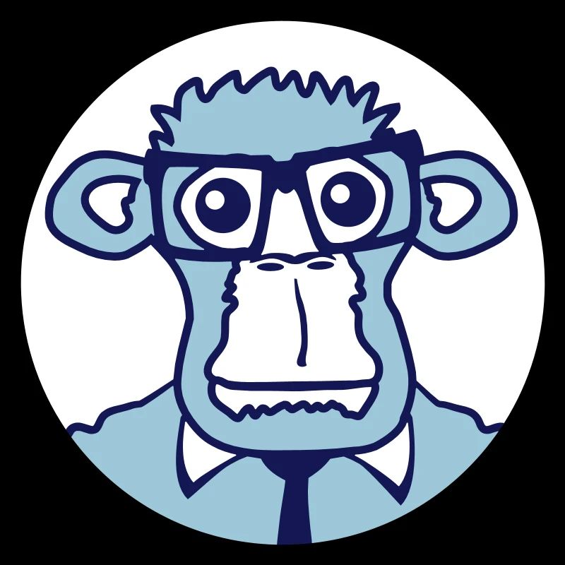 Smart Nerd Monkey Head Horn-Rimmed Glasses Geek Face