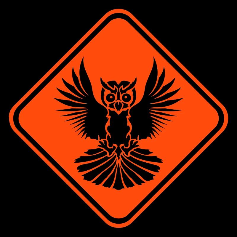 Eule Warnung Gefahr Zone Schild Hinweis Achtung
