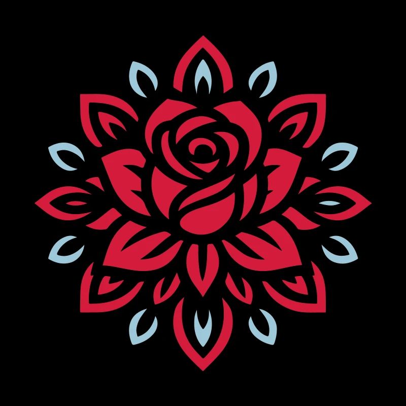 Rose Mandala Blume