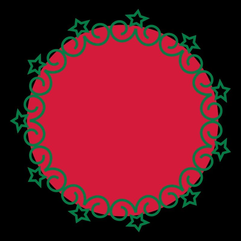Circle star border frame