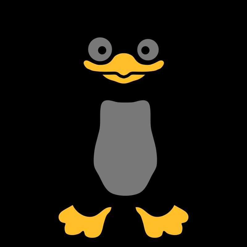 Lustiger ulkiger Pinguin grinst