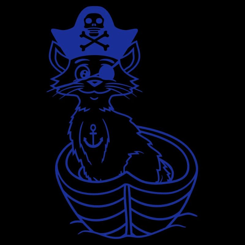 Pirate Cat Buccaneer Eye Patch Hat Bateau à rames