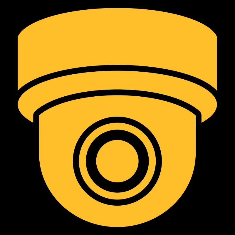 Security cameras in use symbol icon. Fixed CCTV