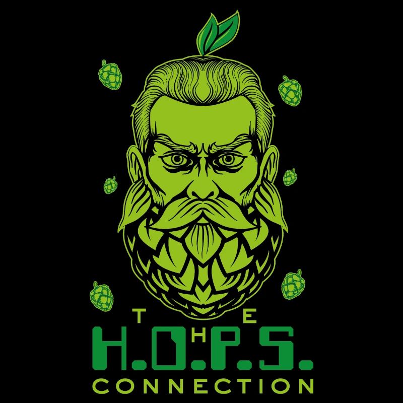Bier Spruch lustiger Design - Die HOPS Connection