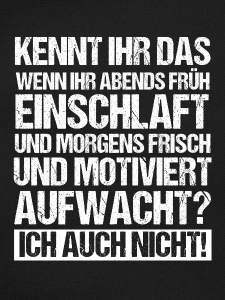 Faulenzer Langschläfer Motivation