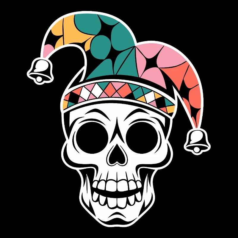 Funny Skull with Fool's Cap