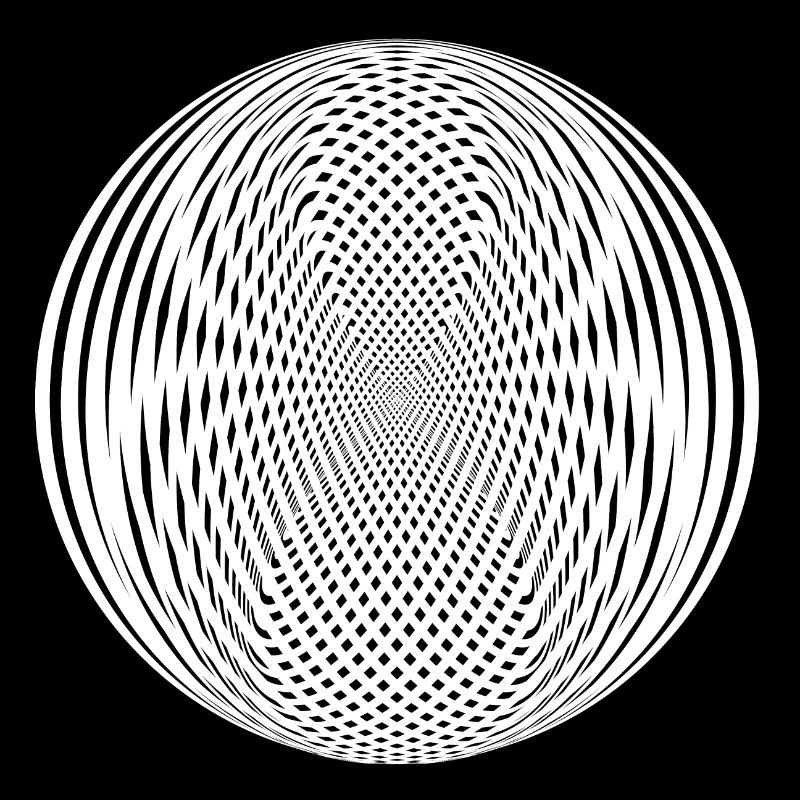 Abstract Black Round Shape Optical Illusion