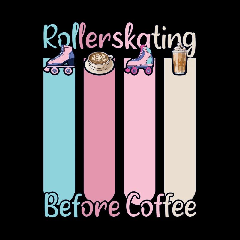 Rollerskater Party Rollerskate avant le café