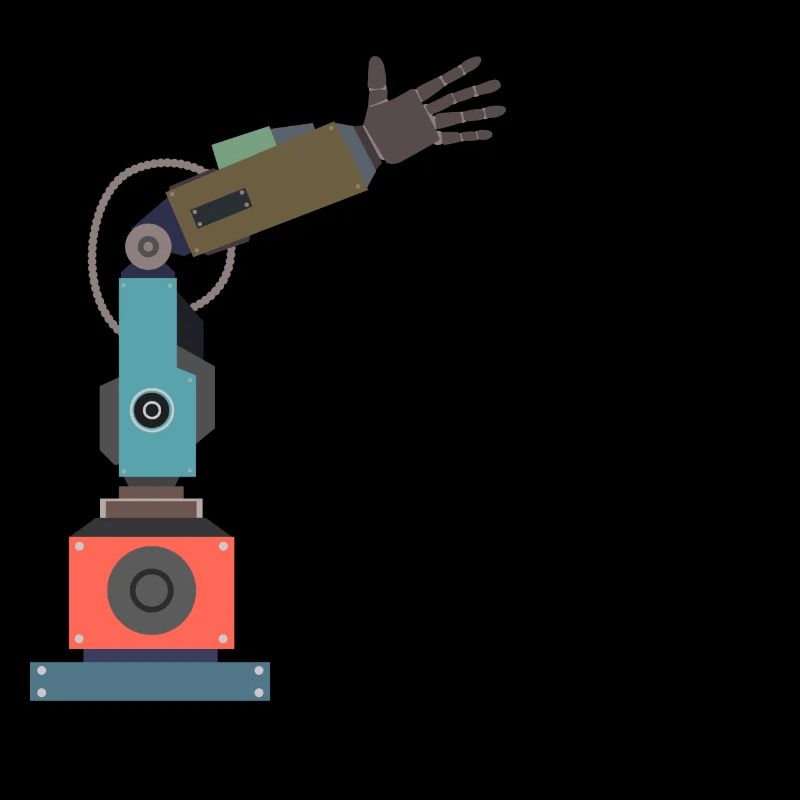 Junge mag Roboter Nette Robotik Technik