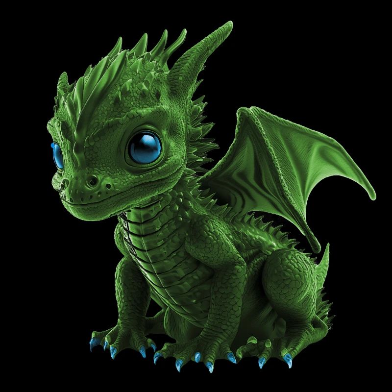 Bébé Dragon Vert