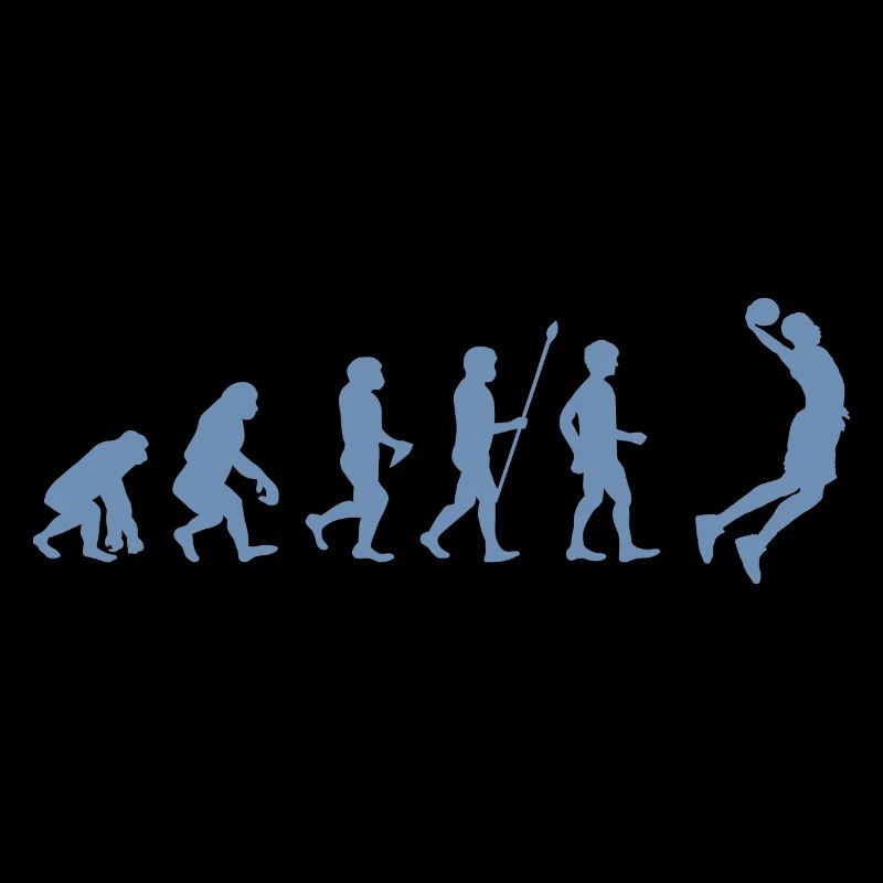 basketball Evolution - Basketballer beim Dunking