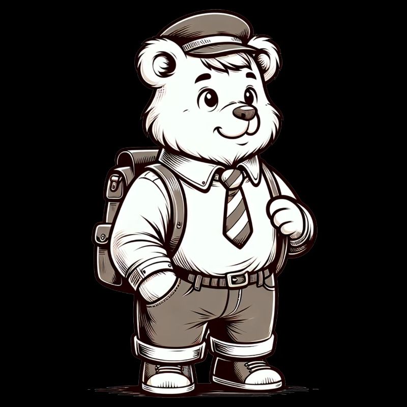 Cute Schoolboy Bear