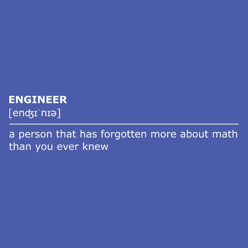 Engineer forgets math brightly