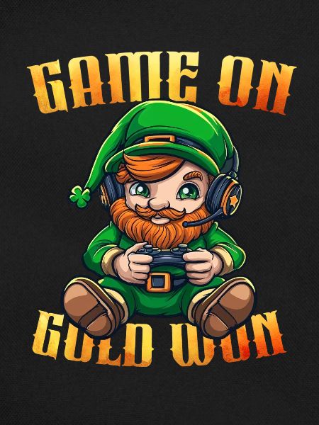 Cute Leprechaun Gamer