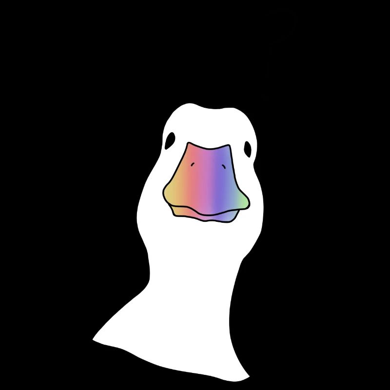 Version arc-en-ciel de canard