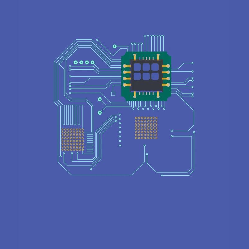 Computer chip, CPU heart - Computer Geek