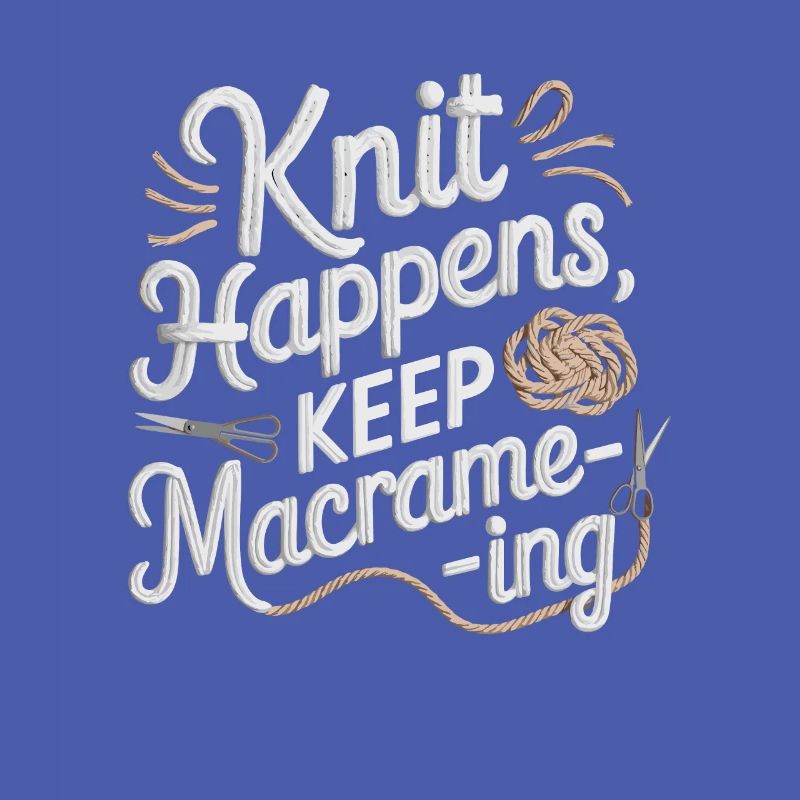 Funny macrame quote for boho macrame lovers