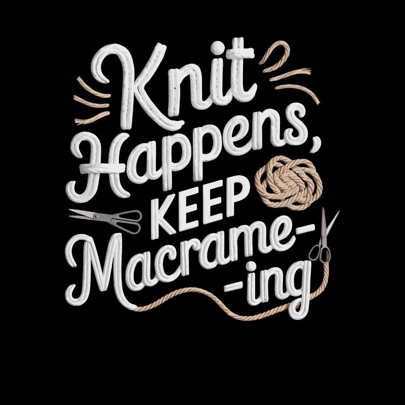 Funny macrame quote for boho macrame lovers