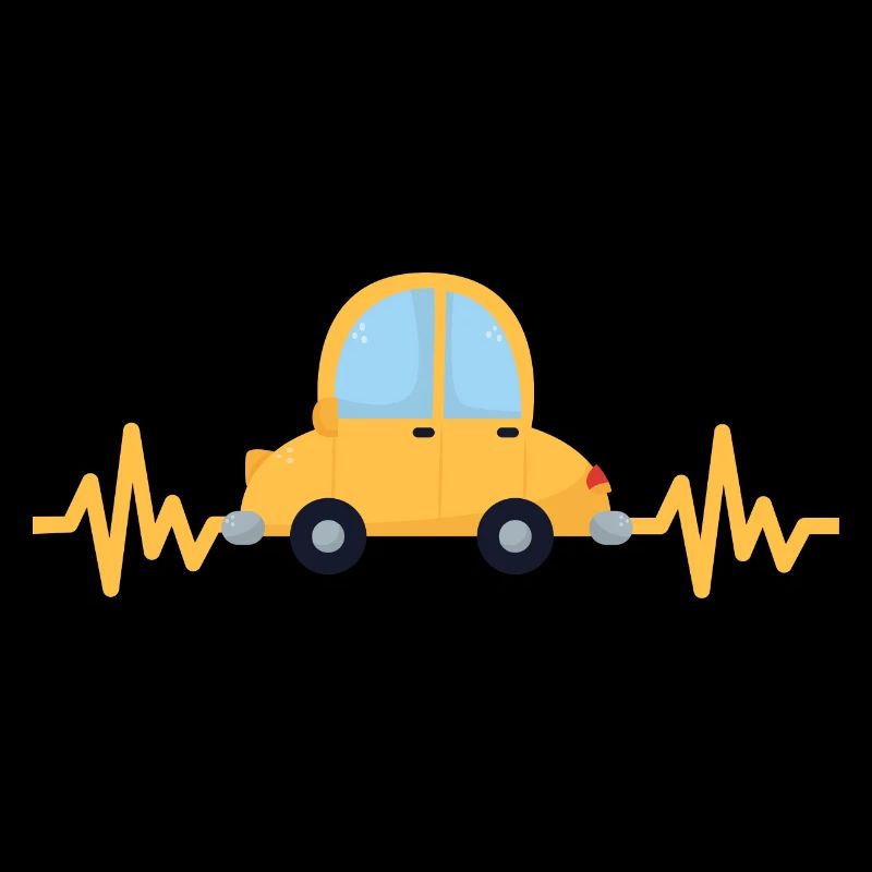Auto - Wagen - Herzschlag - Oldtimer - Style