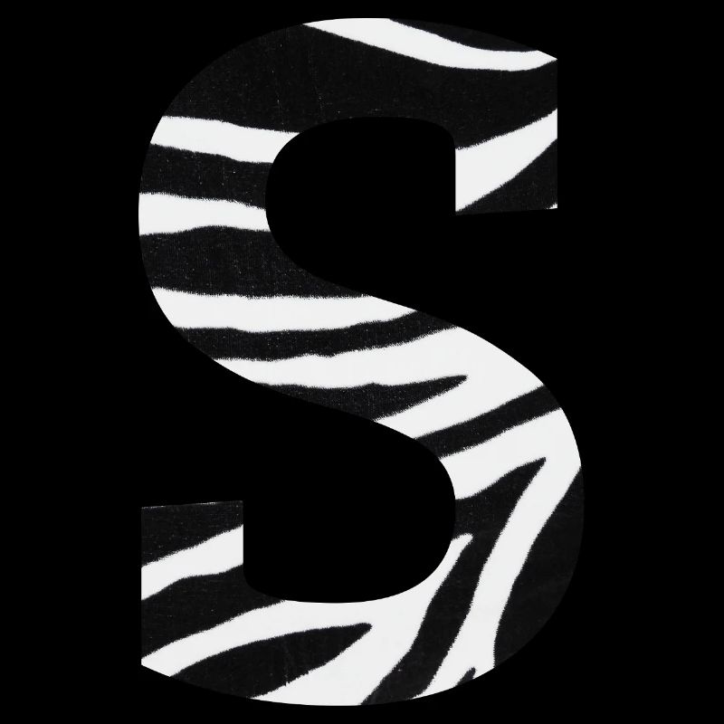 Letter s zebra