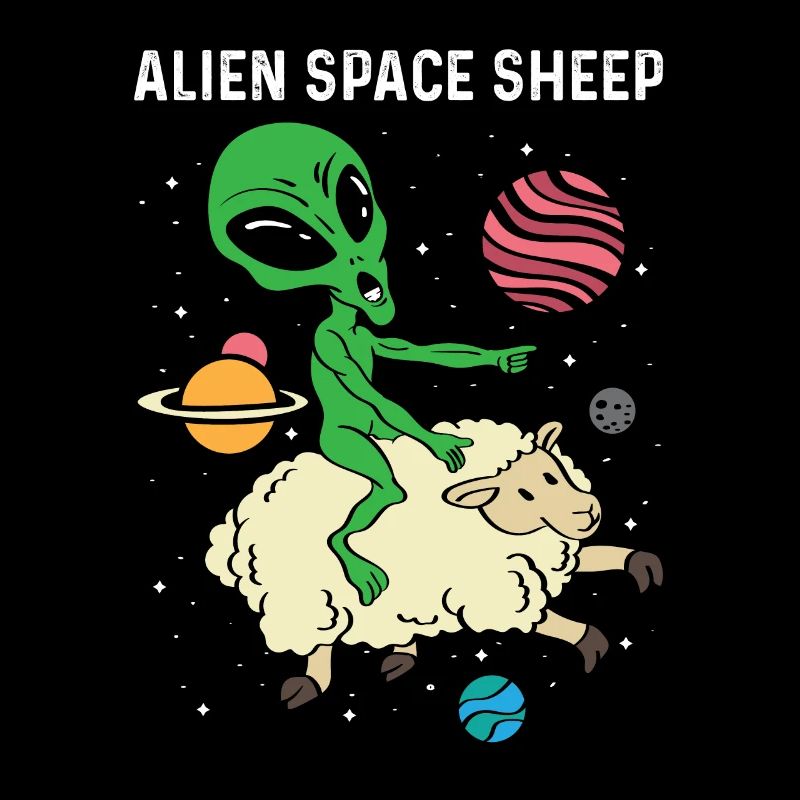 Alien Space Sheep Astronaut oder Weltraumpilot Ges
