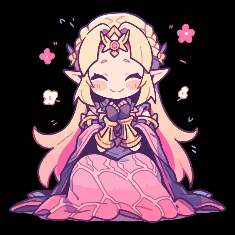Princesse Chibi mignonne - Conception de conte de fées mignon
