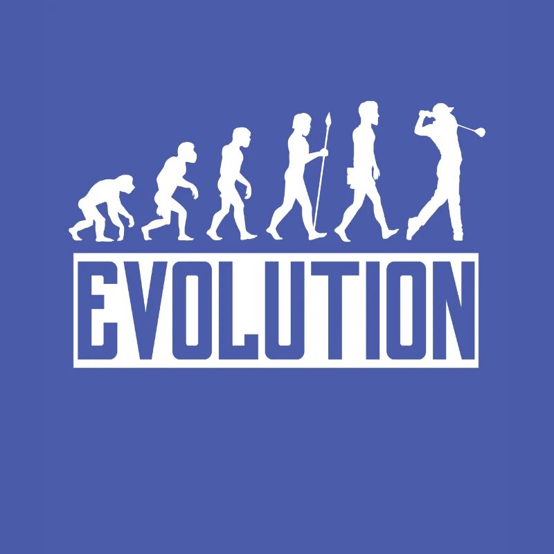 Golf evolution golfer golfer
