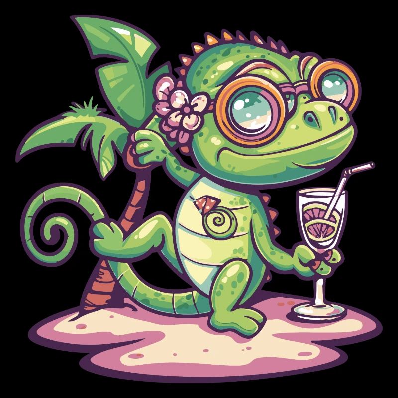 Vacances d’été caméléon