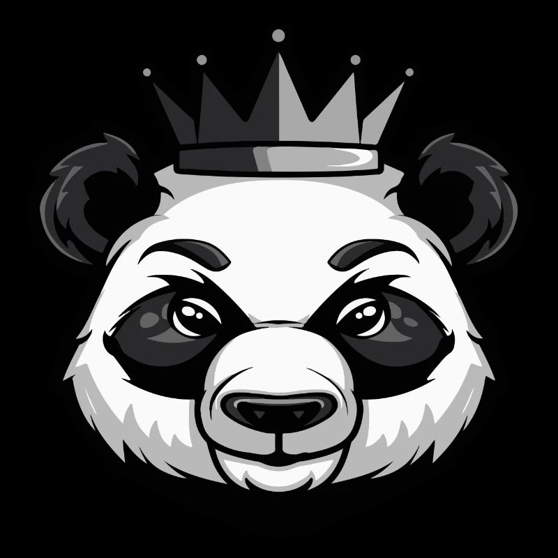 Panda Kopf Krone