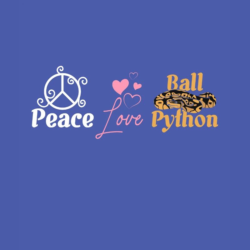 Peace love ball python