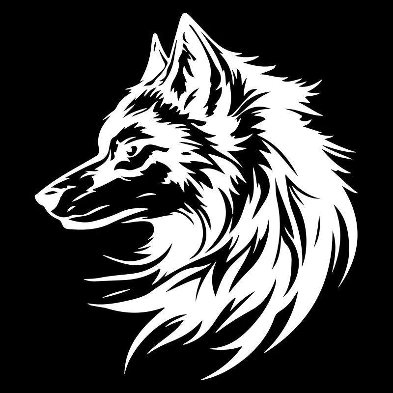 Wolf Kopf Tier Symbol