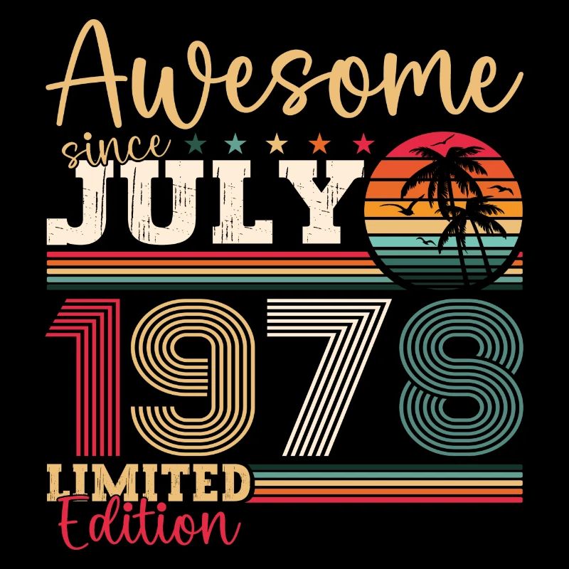 Awesome since Juli 1978 44. Geburtstag Herren Fun
