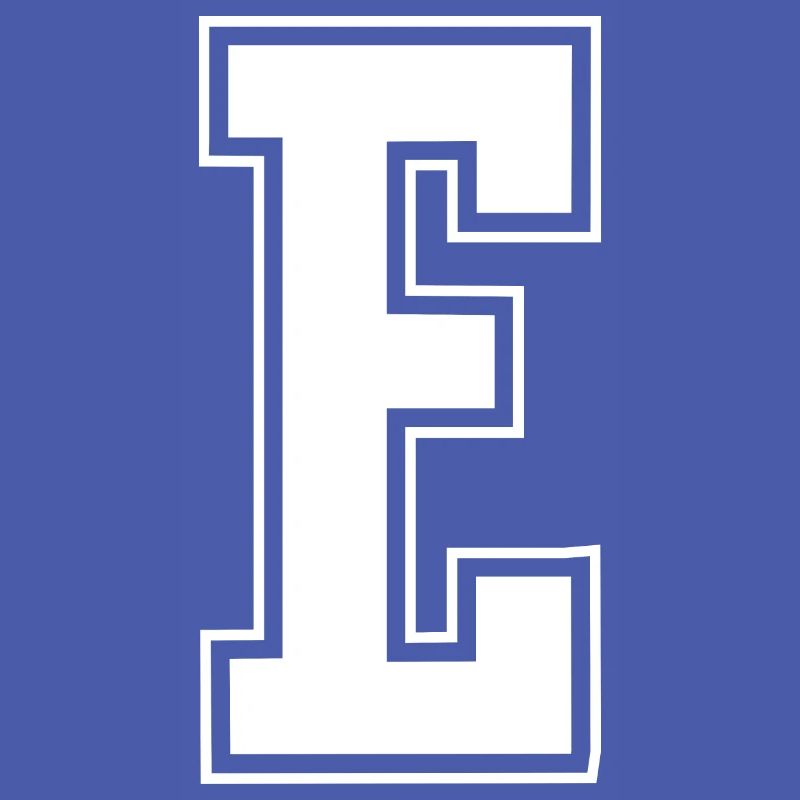 Lettre E Initiale Sport Cheerleading Monogramme