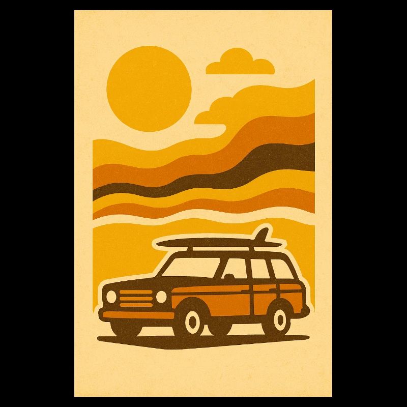 Sunset Ride – 70s Surf Wagon Edition