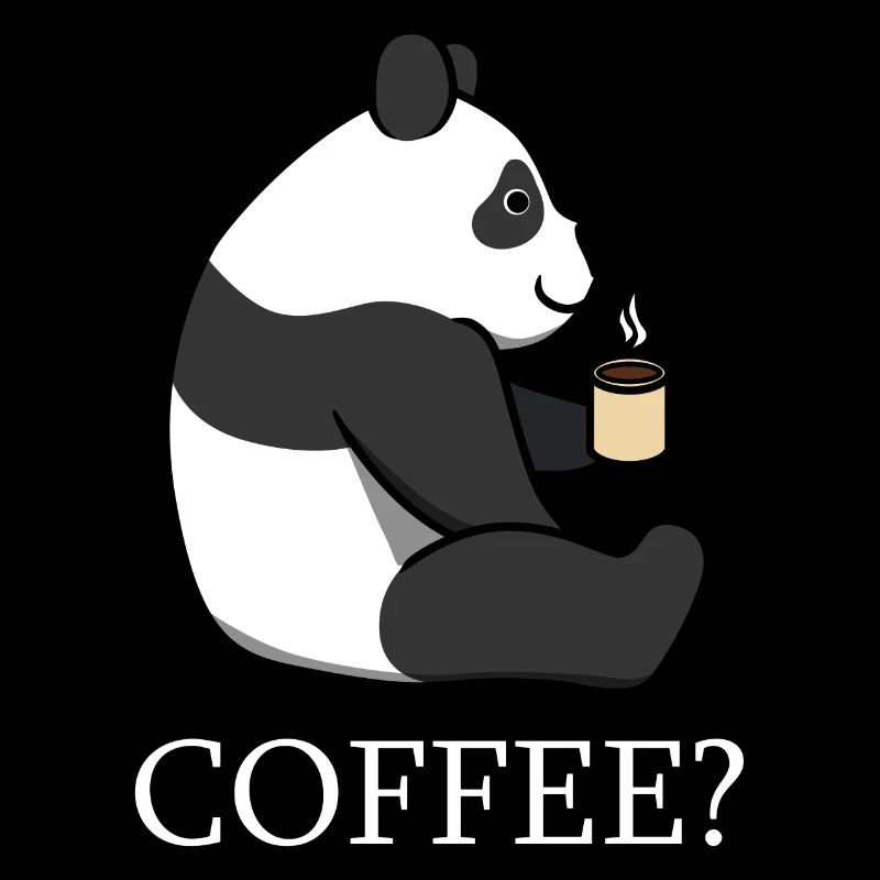 Ironic Panda Coffee Work Monday Office