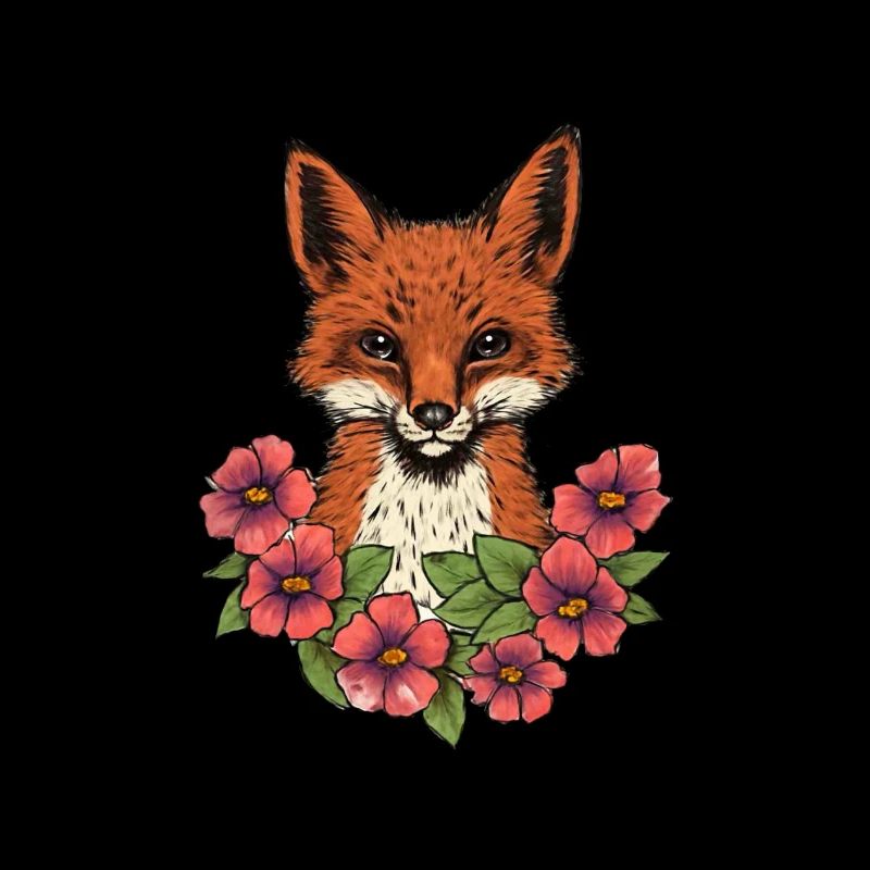 Fuchs in Blumen