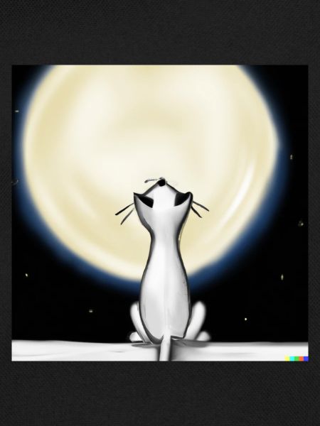 cat on moon
