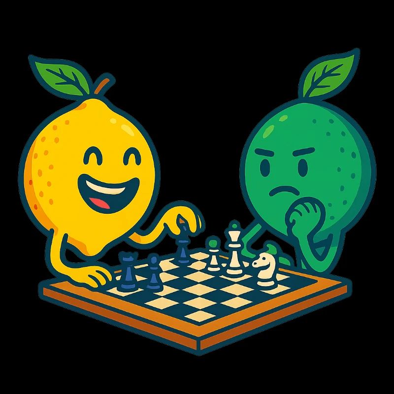 Chess duel - lemon against lime