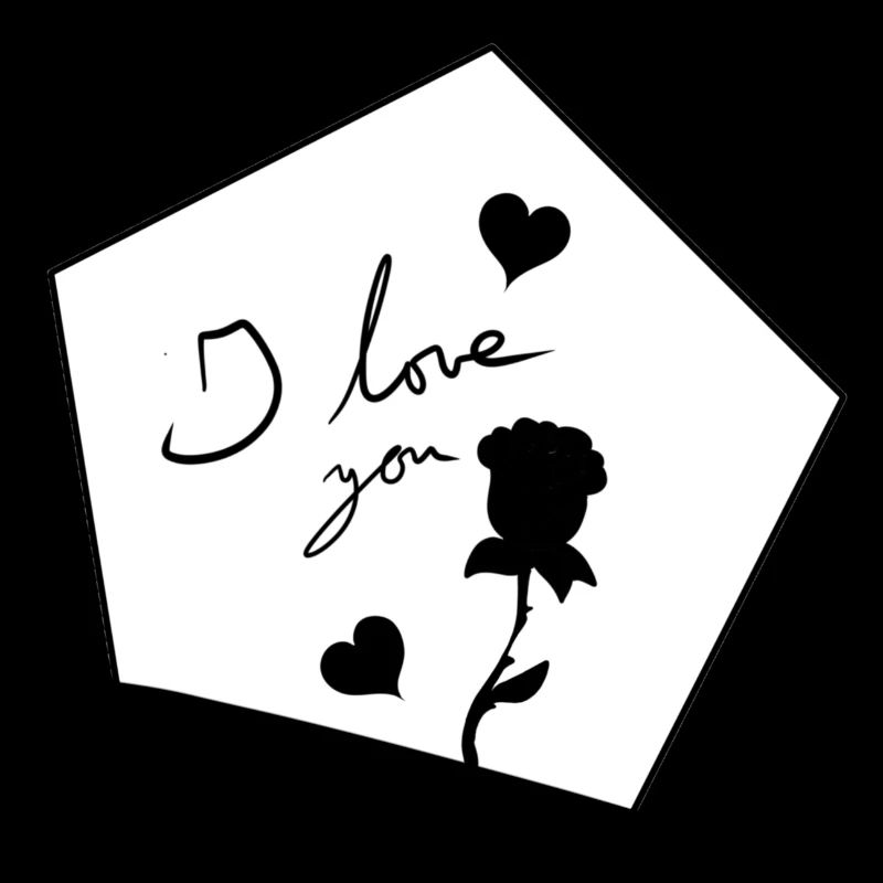 Je t’aime Symbole forme fleur