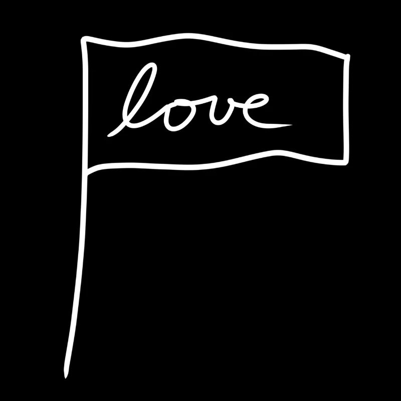 Drapeau Symbole Forme Amour