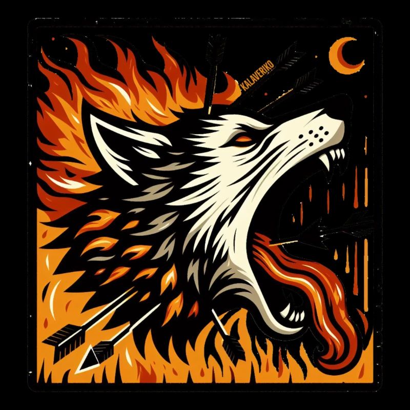 Wolf mit Pfeilen