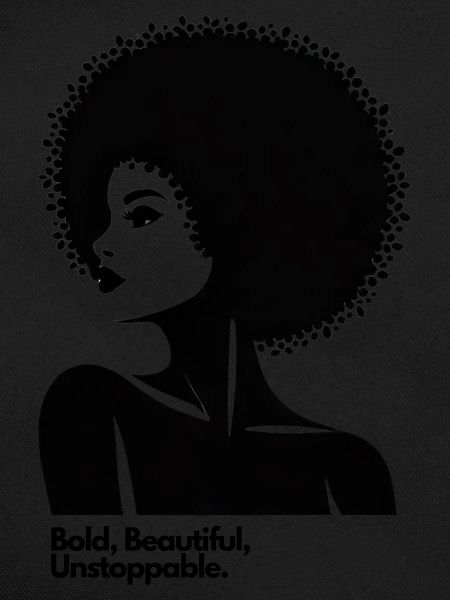 Afro Queen Silhouette