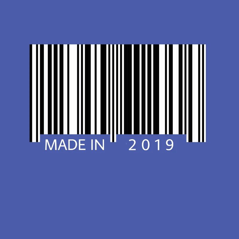 Made in 2019 Barcode Geschenk Geburtstag