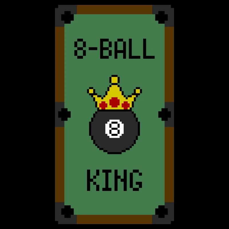 Retro 8-Bit 8-Ball King (Table)