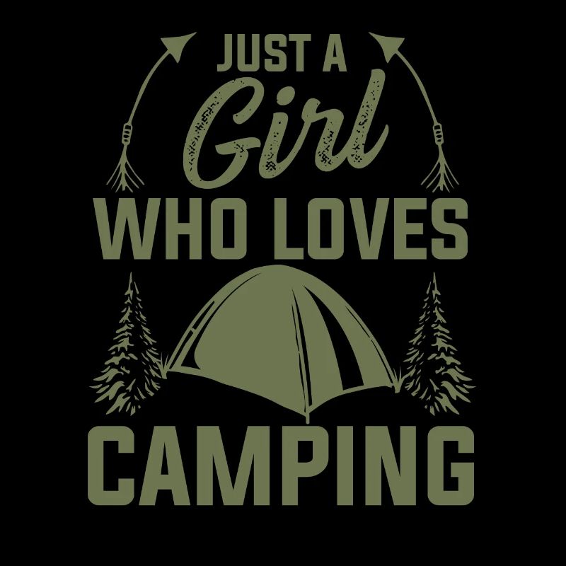 mädchen liebt camping