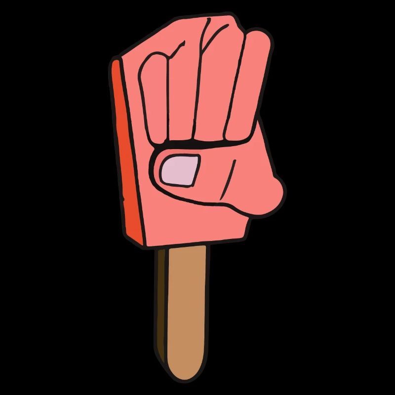 Fist symbol as popsicles