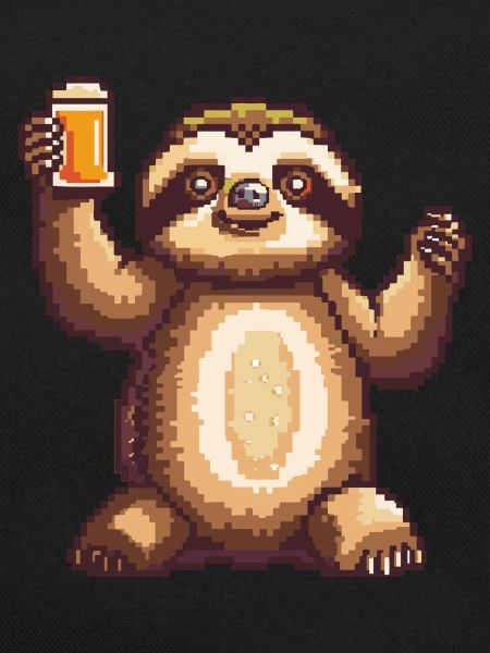 Sloth Beer Pixel